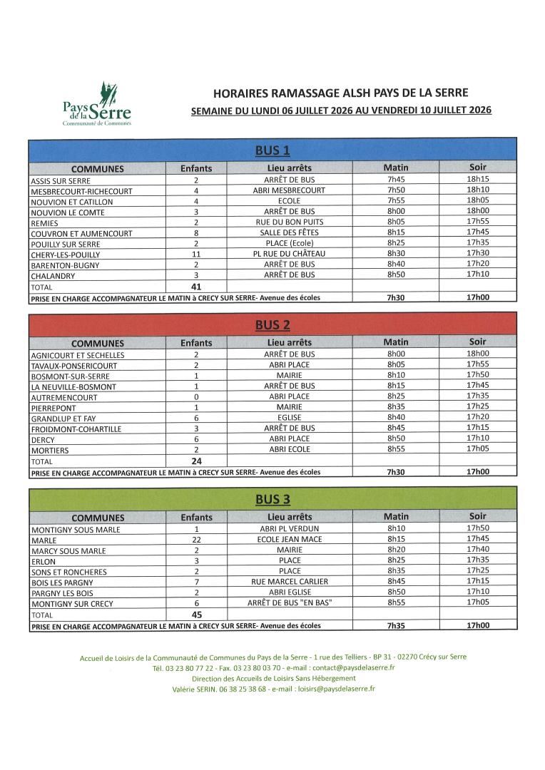 SEMAINE DU 06 JUILLET 2026 AU 10 JUILLET 2026
